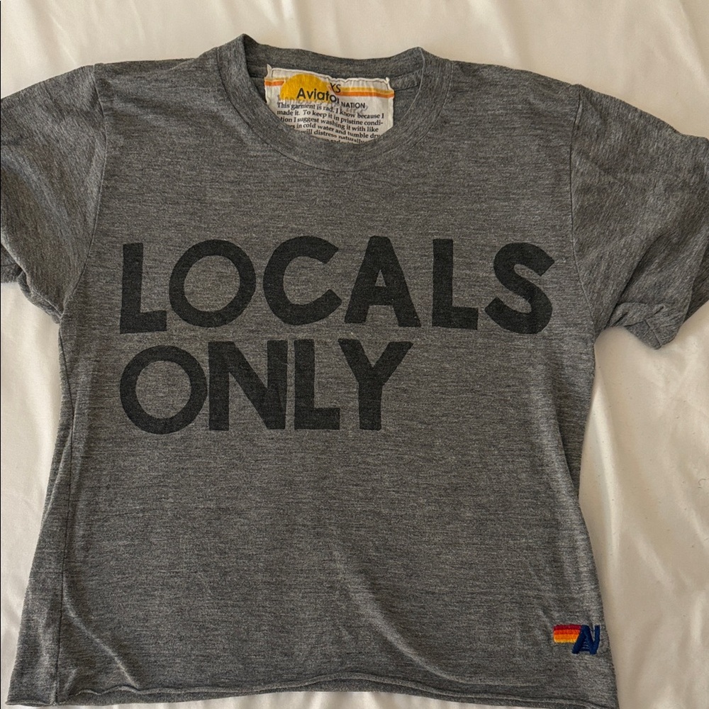 Gray 'Locals Only' T-Shirt